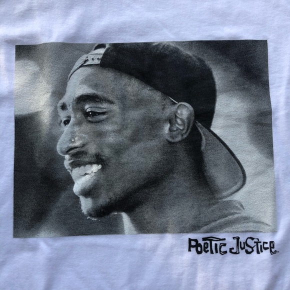 Tupac poetic justice white t-shirt - Picture 2 of 2